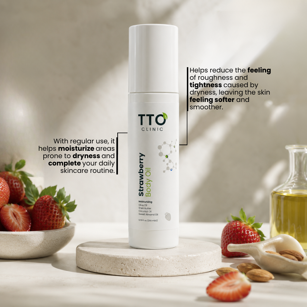 TTO Clinic Strawberry Moisturizing Body Oil Spray – 200 ml