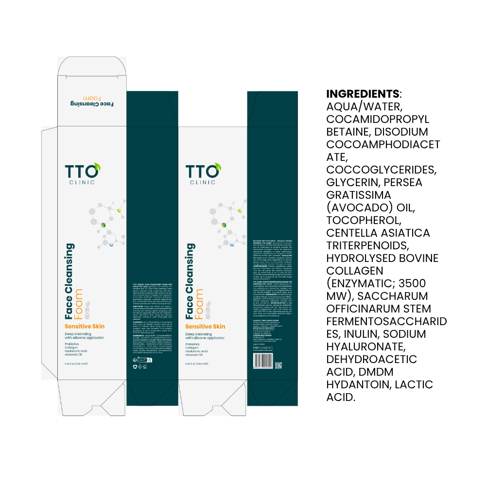 TTO Clinic Facial Cleansing Foam for Sensitive Skin – 200 ml