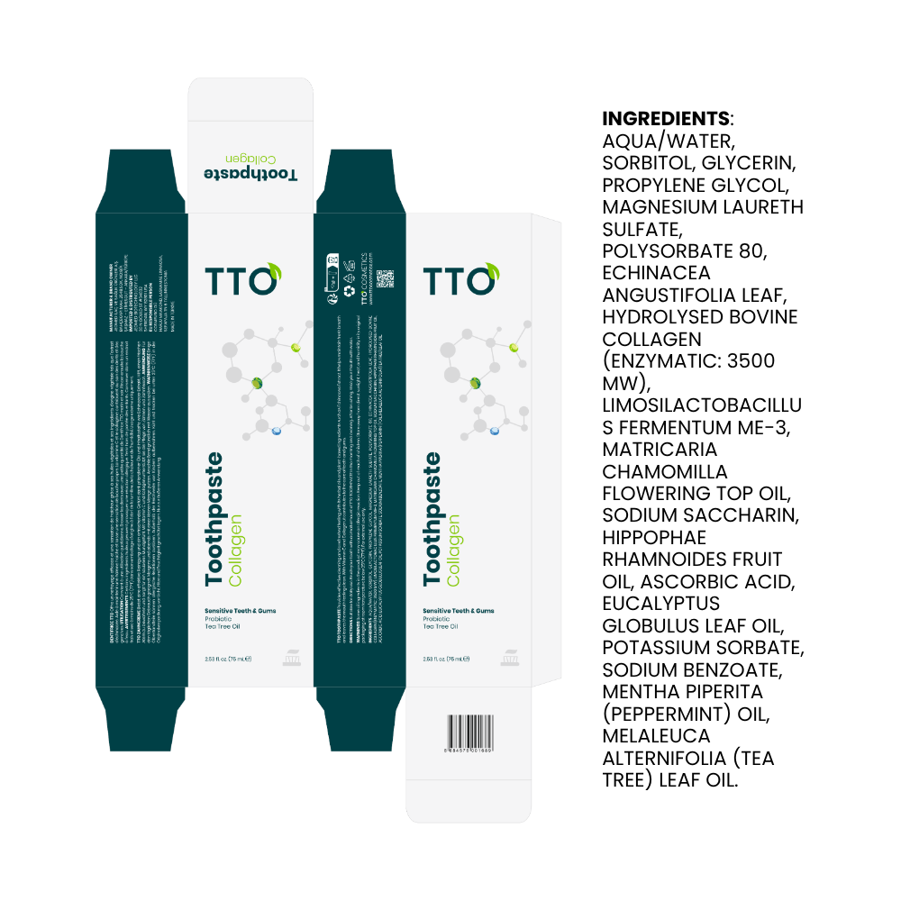 TTO Toothpaste with Collagen & Vitamin C – 75 ml