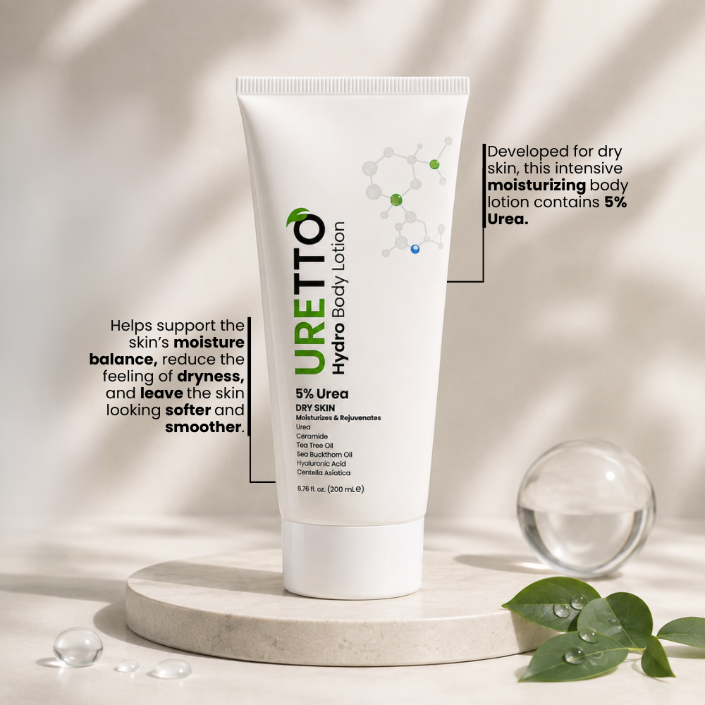 URETTO Hydro Body Lotion with Urea & Hyaluronic Acid – 200 ml
