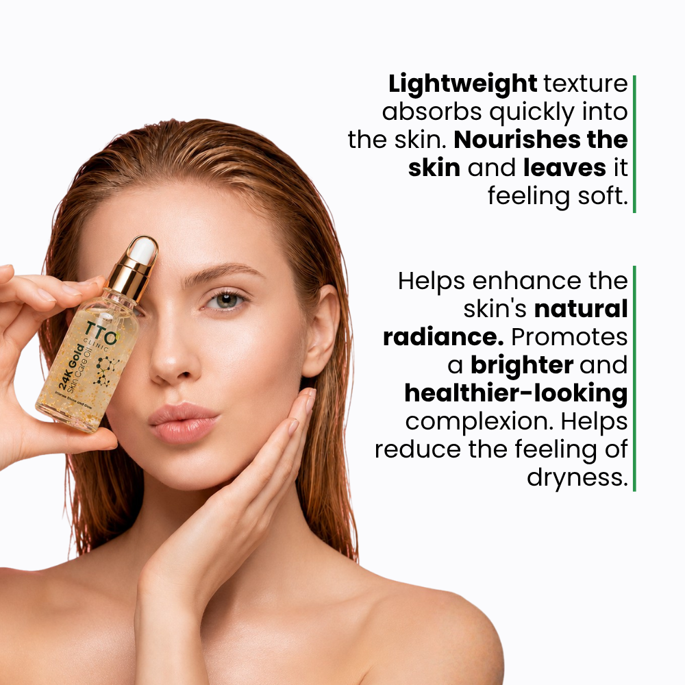 TTO Clinic Gold Moisturizing Skin Care Oil with Bakuchiol – 30 ml