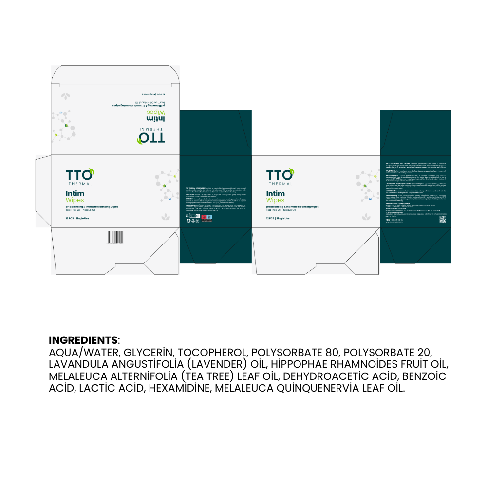 TTO Thermal Intim Gentle External Intimate Wipes – 12 Pack
