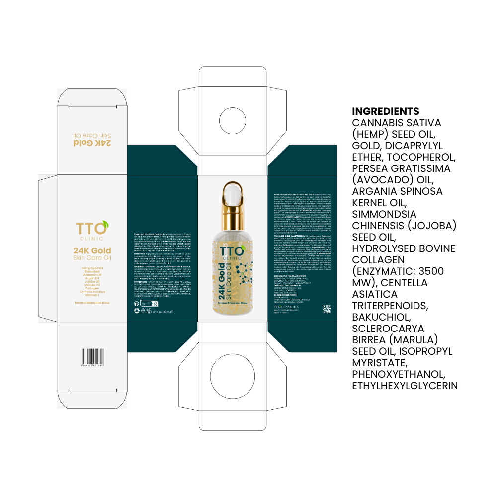 TTO Clinic Gold Moisturizing Skin Care Oil with Bakuchiol – 30 ml