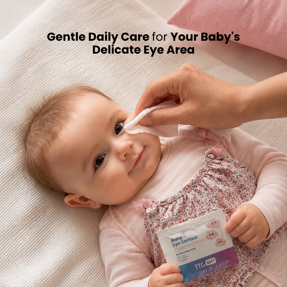 TTO Soft Baby Eye Area Cleansing Wipes – 12 Pack