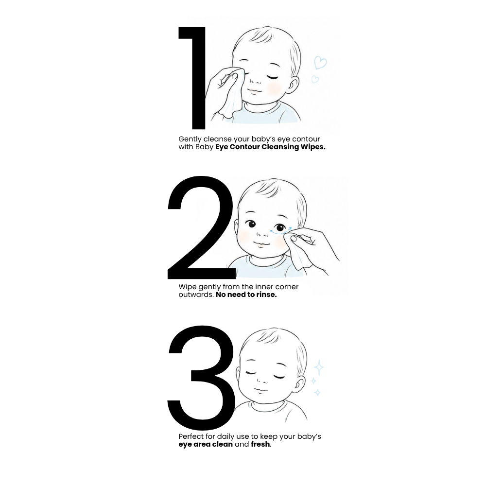 TTO Soft Baby Eye Area Cleansing Wipes – 12 Pack