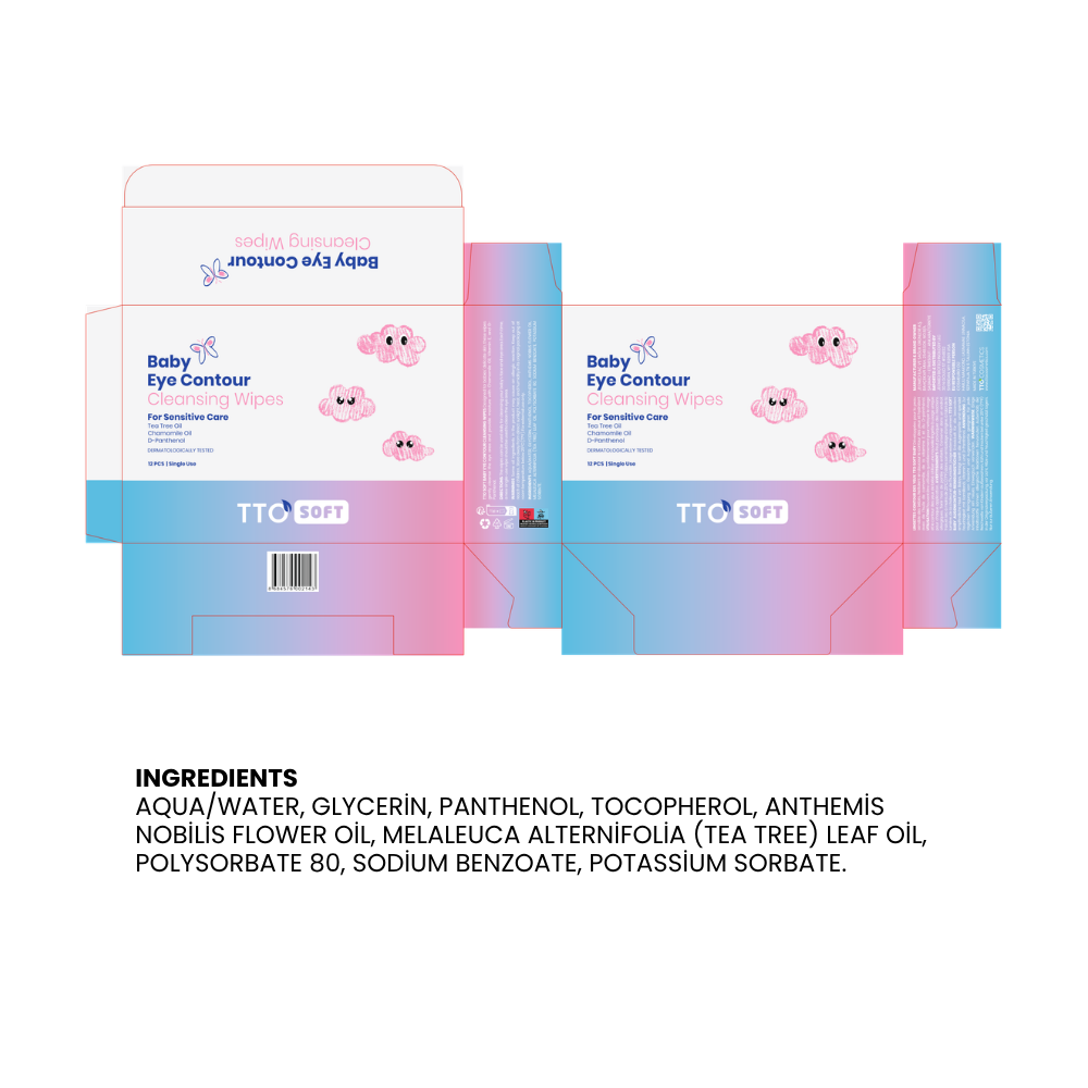 TTO Soft Baby Eye Area Cleansing Wipes – 12 Pack